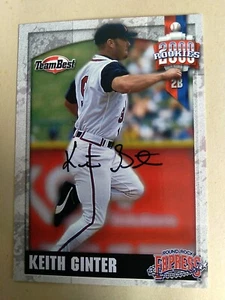 2000 Keith Ginter Round Rock Express handsignierte Team beste Karte  - Bild 1 von 4