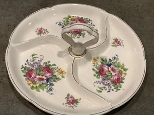 Vintage Divided 3 Section Serving Dish/Relish Dish/Appetizer Dish Made in Japan - Picture 1 of 5