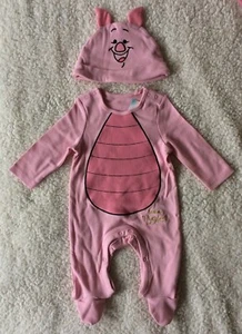 Disney Winnie The Pooh Piglet 🐷 Babygrow Fancy Dress Costume ~ Baby Boys/Girls - Picture 1 of 12