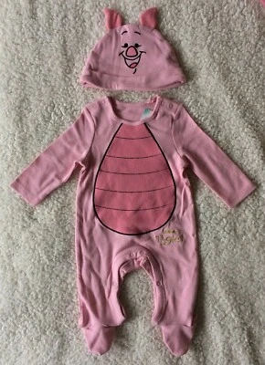 Disney Winnie The Pooh Piglet 🐷 Babygrow Fancy Dress Costume ~ Baby Boys/Girls - Image 1 of 4