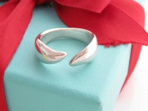 Tiffany & Co. Silver Peretti Feather Ring Size 5.5 - Picture 1 of 5
