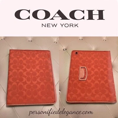 Coach Pink Canvas Signature Print iPad 2 Smart Cover Case $68 - Image 1 of 4