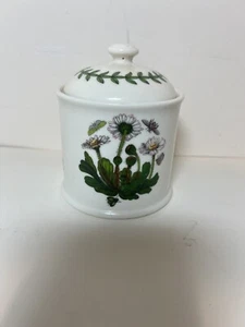 Portmeirion Botanic Garden Drum Sugar Bowl Jar W/Lid No Cracks Chips Gently Used - Picture 1 of 8