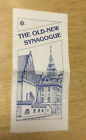Carte brochure vintage l'ancienne nouvelle synagogue Prague éphémère juive judaïque rare
