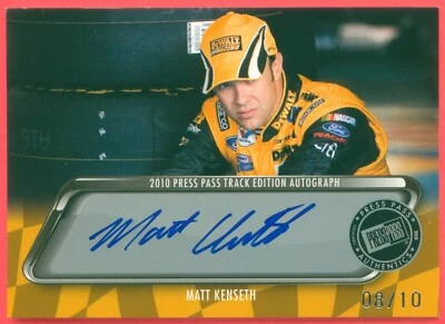 2010 Press Pass Track Edition Autograph 08/10 MATT KENSETH  Authentic Autograph - Image 1 of 2