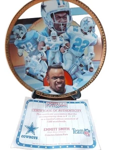 Emmitt Smith Sports Impressions Commemorative Plate #1635 Dallas Cowboys Rookie - Picture 1 of 5