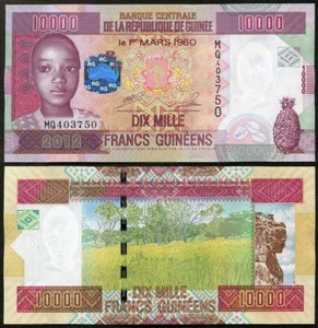 Guinea - 10000 Francs 2012 aUNC P. 46 Lemberg-Zp - Picture 1 of 1