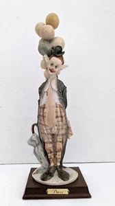Vintage Giuseppe Armani Hobo Pensive Clown With Balloons Signed 14.5" Figurine - Picture 1 of 11
