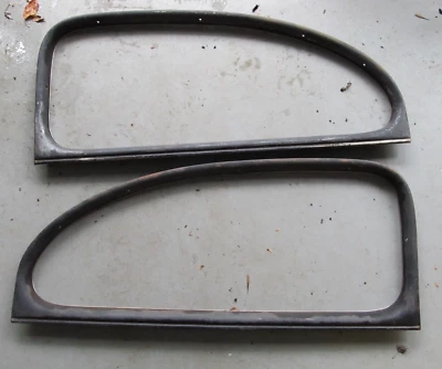 1946-48 Ford Super Deluxe REAR Quarter Window Seat Garnish Molding PAIR - Image 1 of 4