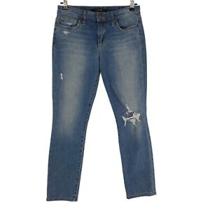Joes Jeans Skinny Cropped Mid Rise Dana Medium Wash Distressed Denim Womens 27