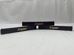 Scrabble 50th Anniversary Edition Plastic Tile Holders Lot Of 3 & Instructions - Picture 1 of 7