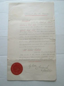 1872 BESCHLUSS, SCHULBEHÖRDE HEILIGER JOHANNES, MAINE?, ZUM TOD DES MITGLIEDS "E. RING" - Bild 1 von 6