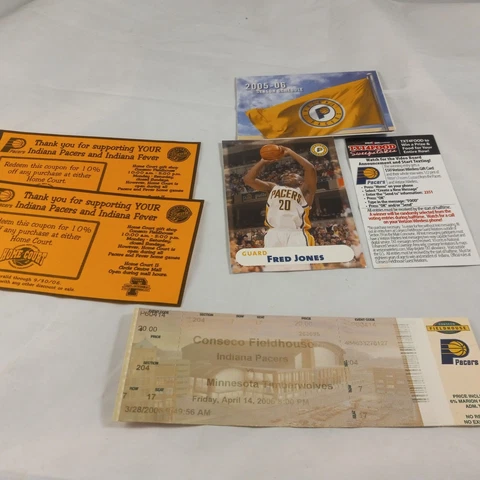 Vtg Indiana Pacers Minnesota Wolves Conseco Fieldhouse Basketball Tickets Rare Cover
