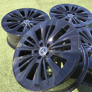 20 EQE MERCEDES RIMS OEM STOCK SET BLACK EQS WHEELS GENUINE 2023 2954011800 - Picture 1 of 12