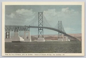 Insel Orleans Brücke Quebec Kanada unbestellte Postkarte - Bild 1 von 2