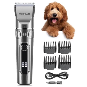 Moonsun 5-Speed Rechargeable Pet Grooming Clippers Kit for Dogs & Cats - Picture 1 of 8