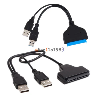 USB 2.0/3.0 To SATA 2.5Inch 22Pin Hard Disk Driver SSD Adapter Connector Cable - Image 1 of 4