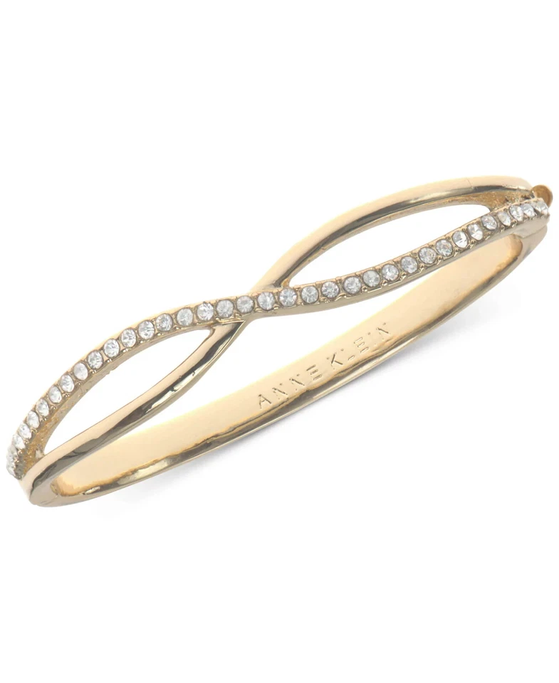 Nuevo- Brazalete Brazalete para Mujer Anne Klein Entrecruzado en Tono Dorado Talla 2.5" Foto 1 de 1