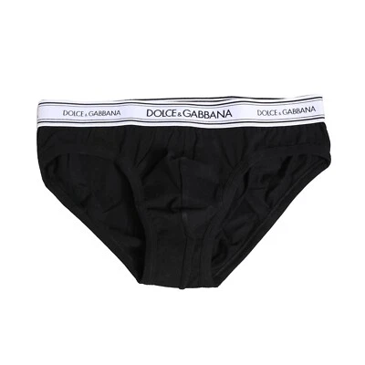 Roupa íntima Dolce & Gabbana preta algodão stretch regular IT4/EUA S 90usd - Imagem 1 de 4