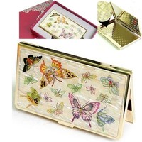 Business Card Case Holder ID Credit Card Case Mother of Pearl Made Korea C50