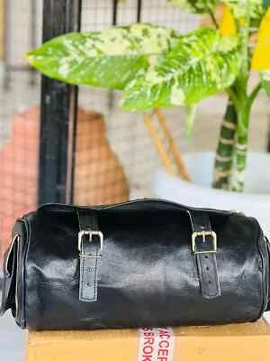 Genuine Inspire 10" Leather Vintage Motorcycle 2 Strap Buckle Tool Bag - Image 1 of 4