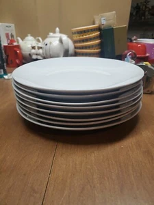 8 Mikasa Aspen Essteller 10,5" weiß Bone China Euc Eimer 90  - Bild 1 von 12