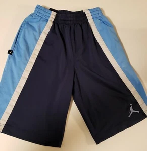 Air Jordan Dri-fit Boys Blue & White Athletic Shorts Drawstring Waist Size Large - Picture 1 of 7