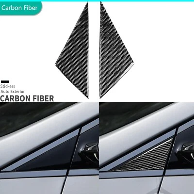 Cubierta de pilar A lateral de fibra de carbono real para Hyundai Sonata 9th 15-17 Foto 1 de 4