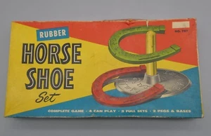Juego de zapatos de caballo de goma retro vintage años 60 castaño rojizo seguro juguetes n.º 707 EE. UU. - Imagen 1 de 23