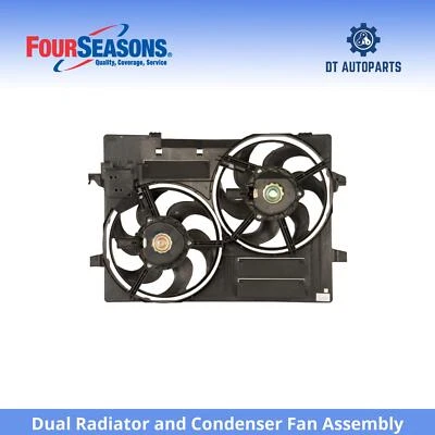 Para 2002-2008 Jaguar X-Type conjunto duplo de radiador e ventilador condensador 4 estações - Imagem 1 de 4