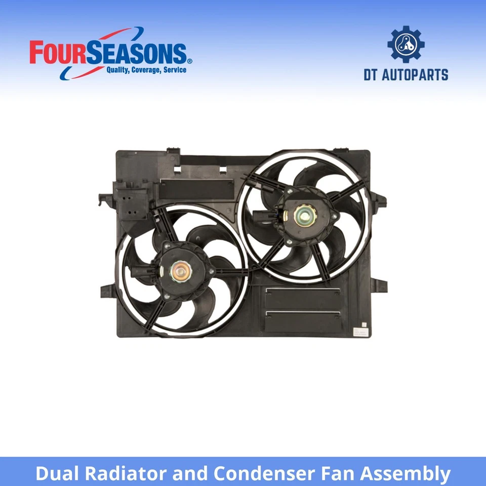 Conjunto de ventilador condensador y radiador doble tipo Jaguar X 2002-2008 4 estaciones Foto 1 de 4