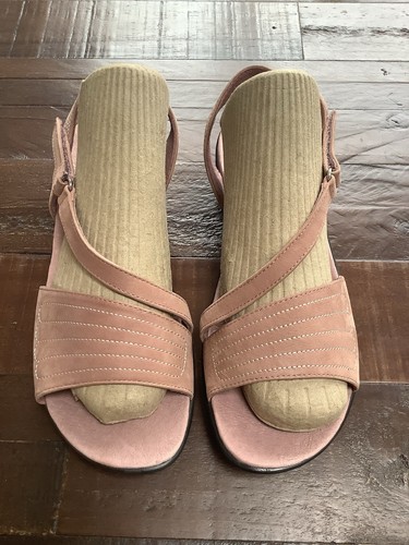 SANDALI DONNA CLARKS RAFFI TAFFI ROSA SCURO NUDO TAGLIA 5D OTTIME CONDIZIONI