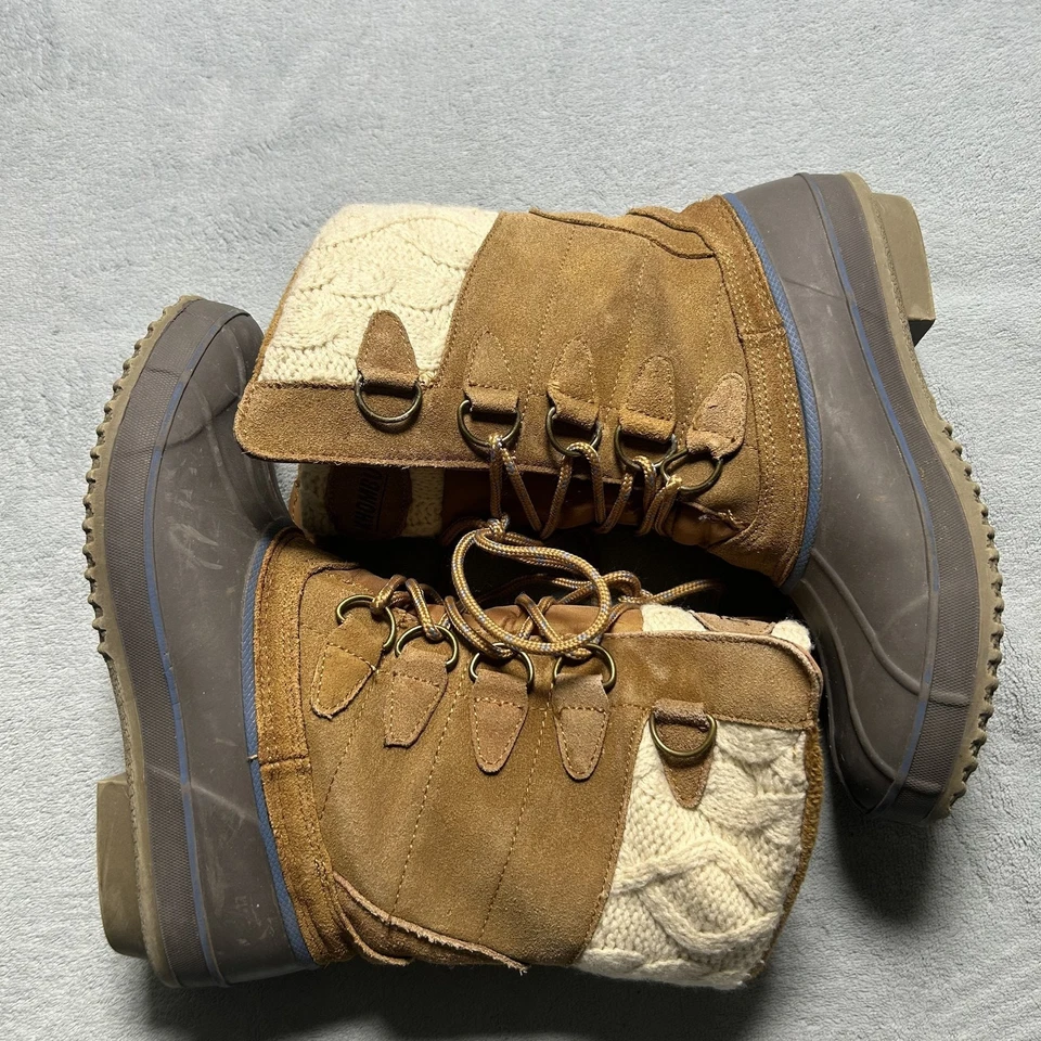 Khombu Combat Suede Sherpa Boots Womens Size 8 Duck Hiking Waterproof Snow - Image 1 of 4
