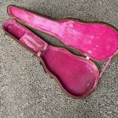 1950-е Винтажный Gibson (Lifton) Les Paul чехол коричневый с розовым интерьером - Изображение 1 из 4