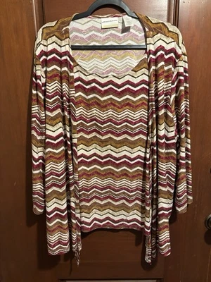 Usado en Excelente Condición Alfred Dunner Mujer 2X Twofer Tejido Top Concha Top Adjunto Cárdigan/Camisa Foto 1 de 4