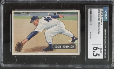1951 Bowman Baseball Set-Break #88 Eddie Robinson EX-NM+ CGC 6.5 - Image 1 of 2