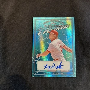 LENNY DYKSTRA 2024 Leaf Electrum HERE COMES THE THUNDER BLUE Auto Autograph /20 - Picture 1 of 2