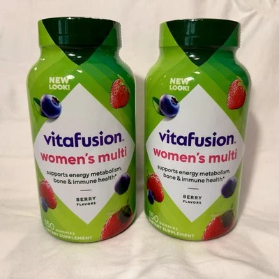2 bottles Vitafusion Women’s Multi Gummy Vitamins 150 Count Each Berry Exp 11/25 - Image 1 of 3