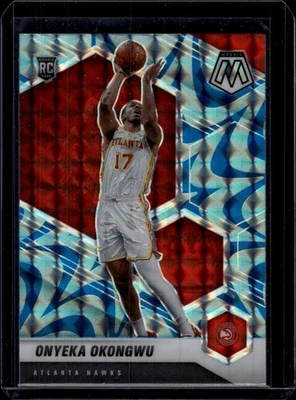 2020-21 Panini Mosaic Reactive Blue #225 Onyeka Okongwu Hawks Rookie - Image 1 of 2