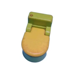 Inodoro para gente pequeña años 70 jugar casa familiar baño Fisher Price - Imagen 1 de 8