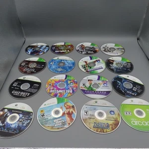 Xbox 360 Game Lot 16 Discs Grand Theft Auto V Halo Just Dance Call of Duty Arcad - Picture 1 of 5