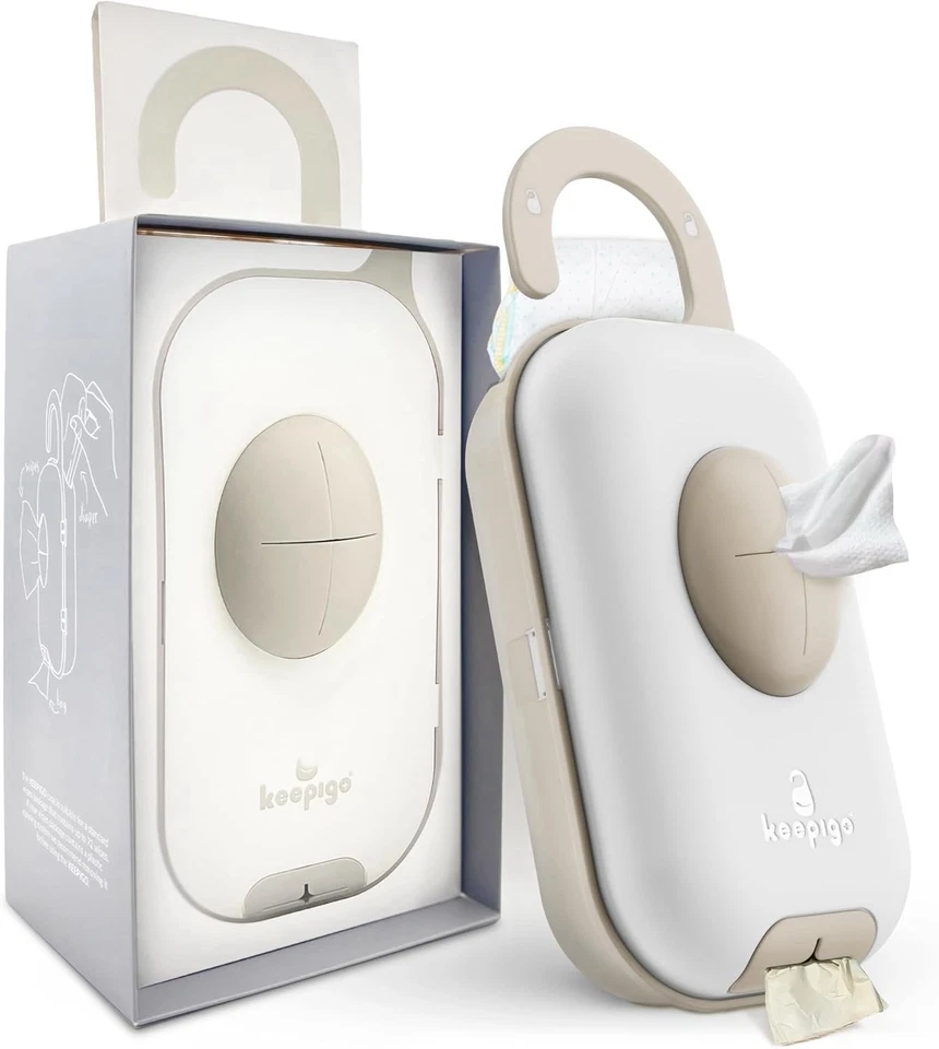 Carrito de pañales portátil 3 en 1 organizador porta toallas para bebé y 72 bolsas desechables Foto 1 de 4