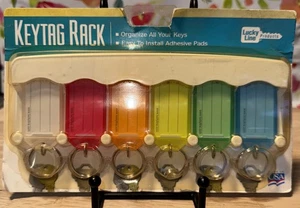 Lucky Line Keytag Rack (6-Key) Organize Your Keys Adhesive Mounting New Old Pack - Picture 1 of 5