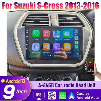 9" Apple Carplay & Android Auto Head Unit Car Radio For Suzuki S-cross 2013-2016 - Image 1 of 4