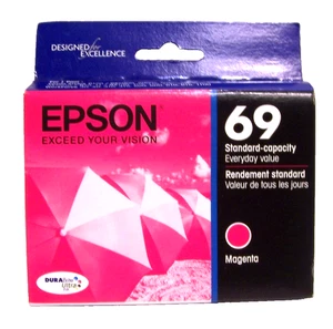 New Genuine Epson 69 Magenta Ink Cartridge WorkForce 1100 WorkForce 40 Exp. 8/22 - Picture 1 of 4