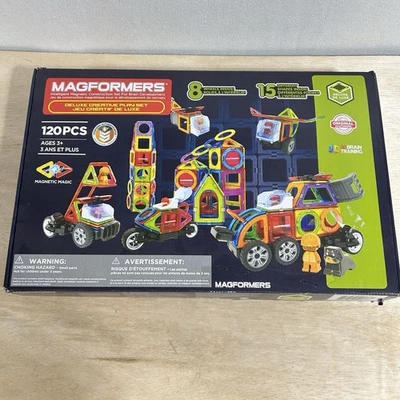 Magformers Magnets Deluxe Creative Play Set 120PC Complete Vehicles People - Image 1 of 4