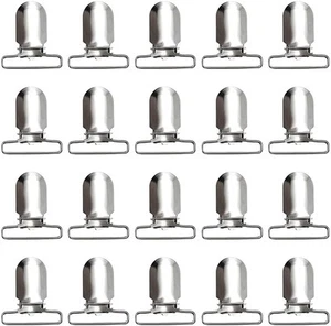 20-Piece Men's Suspender Clips Sheet Straps Holder Fasteners - Picture 1 of 6