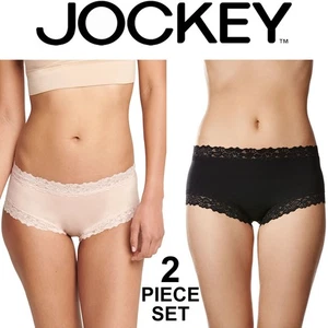 2x Jockey Parisienne Classic Boyleg Lace Womens Underwear Panties Black Dusk - Bild 1 von 8