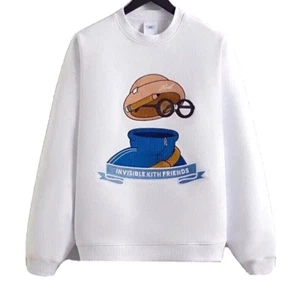 Kith x Invisible Friends Rundhalsausschnitt weiß Größe: M - Bild 1 von 1