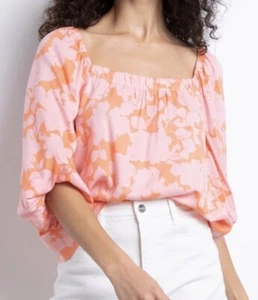 Top Sanctuary Para Mujer 2X Melón Campo Puesta de Sol Tonos Floral Collage Cuello Cuadrado Nuevo con Etiquetas - Imagen 1 de 9
